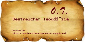 Oestreicher Teodózia névjegykártya